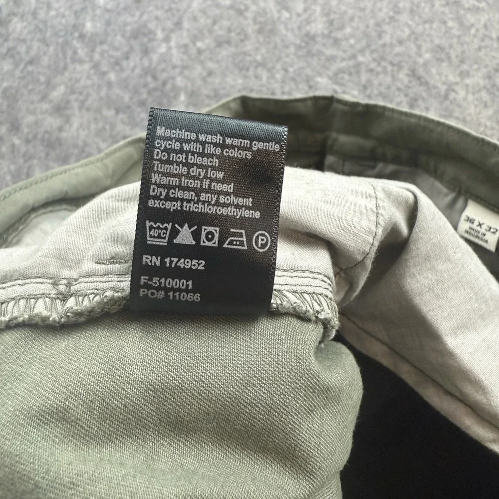 Flint and Tinder 365 Pant 36x32 Slim Fit Olive Green 5-Pocket Chino Huckberry